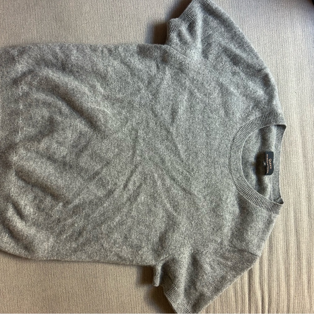 Quince Heather Gray Cashmere Sweater